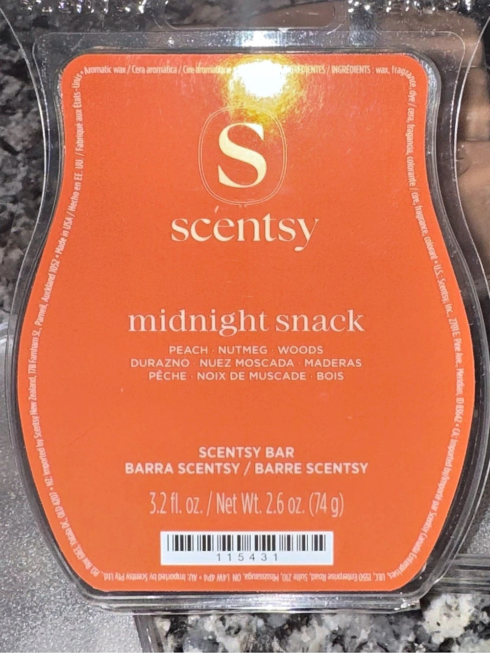 Scentsy Midnight Snack Scentsy Bar Wax Melt 2.6 oz